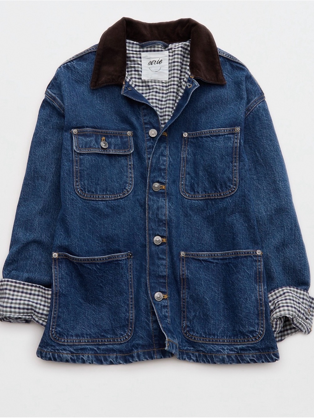 Aerie Barn Jacket with Brown Corduroy Collar